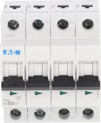 Produktbild von Leitungsschutzschalter 4P B 25A 6kA AC PL6-B25/4 166498