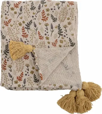 Obrázok produktu pre Bloomingville Filipa Throw, žltá, recyklovaná bavlna
