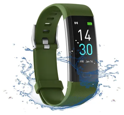 Produktbild von Fitness-Armband-Tracker mit Herzfrequenzmesser, Blutdruck,wasserdicht,16 Sportmodi, Schrittzähler, Kalorienzähler, Herzfrequenzmesser, Android IOS