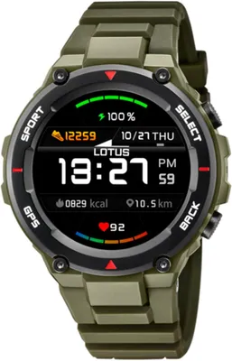 Produktbild von Lotus Smart Watch 50024 3 Herren Grün Silikonarmband 50.8 mm Gehäuse Digital Display Pulsuhr Schrittzähler Kalender IP67 Wasserdicht