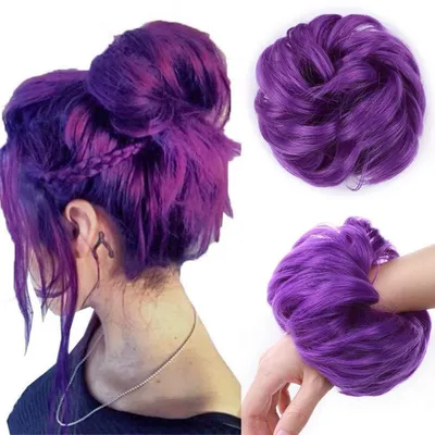 Immagine prodotto di Elastico per capelli, extension, ricci, viola, fibra sintetica, 35g