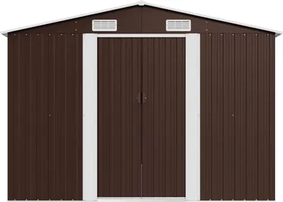 Obrázok produktu pre vidaXL Záhradný prístrešok 257x489x181 cm Kovový hnedý