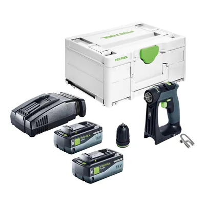 Produktbild von Festool CXS 18-Basic Akku Bohrschrauber 18 V 40 Nm Brushless + 2x Akku 8,0 Ah + Schnellladegerät + Systainer