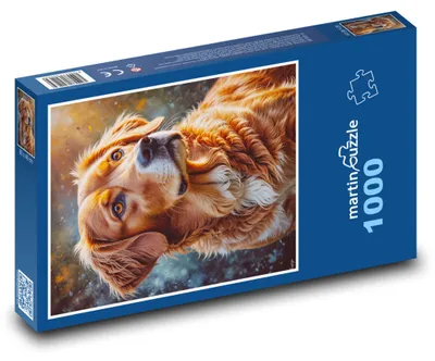Produktbild von Puzzle 1000 Golden Retriever im Traum - martinpuzzle