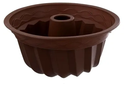 Produktbild von Gugelhupfform aus Silikon Kuchenform Napfkuchenform mit Kamin 23,5 cm