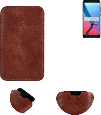 Produktbild von K-S-Trade Schutzhülle Handyhülle kompatibel mit ZTE V9 Handytasche Kunstleder Sleeve in braun