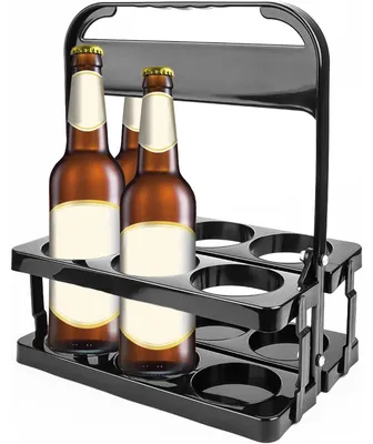 Image de Omgoods - Porte-bouteilles pliable pour 6 bouteilles