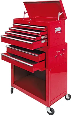 Produktbild von VOREL Werkzeugschrank auf Rollen mit 6 Schubladen 62x33x107 cm