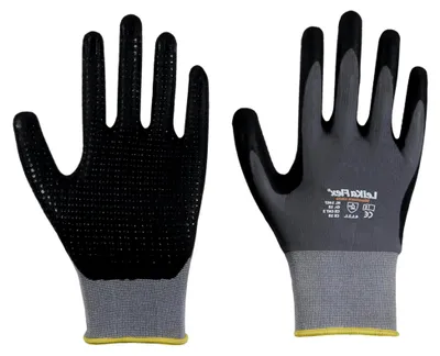 Produktbild von 6 Stück Nylon-Strickhandschuhe EN388 CE Kategorie 2 benoppt Größe 10
