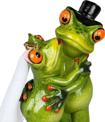 Produktbild von Formano lustige Frösche Figur Brautpaar Hochzeit frog Poly 18 cm
