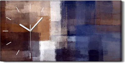 Produktbild von Küche Wohnzimmer Wand Leinwand Uhr Geräuschlos 60x30 Malerei Abstrakte Kunst - weiße Hände