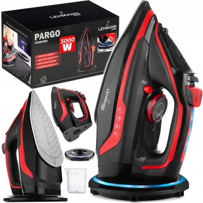 Produktbild von Lehmann Pargo 3000 W Kabelloses Bügeleisen Mit Keramikplatte Und Dampf – Pro, Leistungsstark