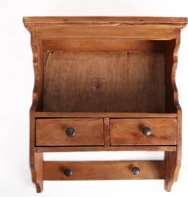 Image de Armoire en bois marron avec tiroirs, style rustique