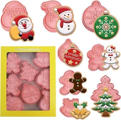 Image de Lot de 8 emporte-pièces de Noël, pour biscuits, pâtisseries et décorations