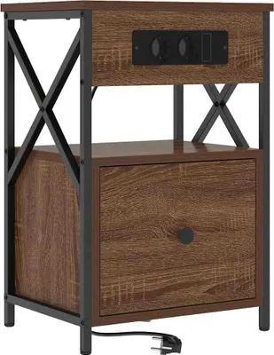 Obrázek produktu pro Noční skříňka Hnědý dub 40 x 31 x 60 cm kompozitní dřevo