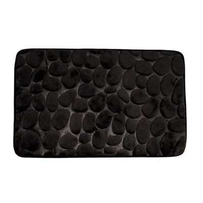 Immagine prodotto di MSV Tappeto da bagno Tappeto da doccia Tappeto da bagno in ciottoli lavabile, ad asciugatura rapida, antiscivolo 40x60 cm - Nero