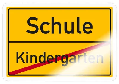 Produktbild von Spreadshirt Einschulung Schule Kindergarten Schulanfang Sticker Aufkleber, 10 x 10 cm, Transparent glänzend