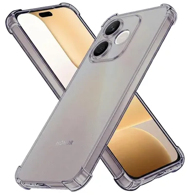 Zdjęcie produktu dla Techsuit - Shockproof Clear Silicone etui do Honor 600 Lite - dymowoczarny