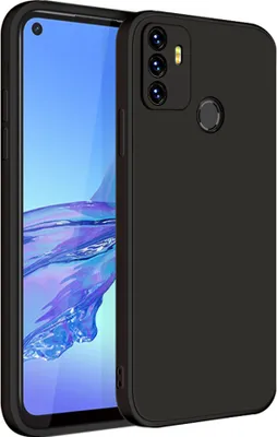 Immagine prodotto di Custodia per OPPO A32 Morbido silicone liquido, custodia in gomma antiurto nera