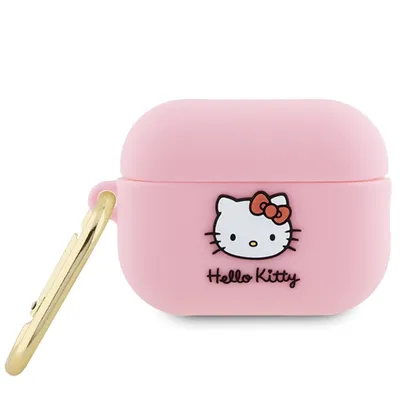 Produktbild von Hello Kitty silikónové puzdro 3D Kitty Head pre AirPods Pro 2 (2022/2023), ružové