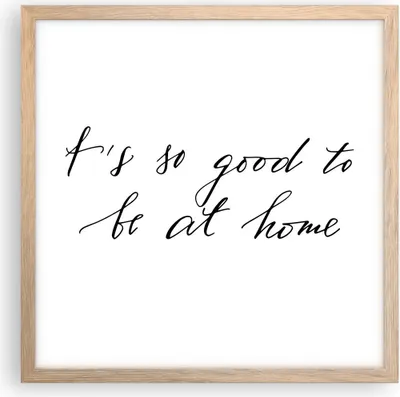 Produktbild von Gerahmtes Poster - Rahmen in heller Eiche - Motto Glück Haus - 40x40 cm - Wand Bild - Wanddeko - Wandbilder - Kunstposter - Wandposter - Bilderrahmen - Bilder - Kunstdruck - P2NAC40x40-4386