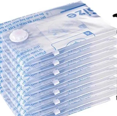 Produktbild von Famanu Vakuum Aufbewahrungsbeutel 8 große - platzsparende Versiegelungsbeutel - luftdichte Kompressionsbeutel für Kleidung - Kissen - Bettdecken -