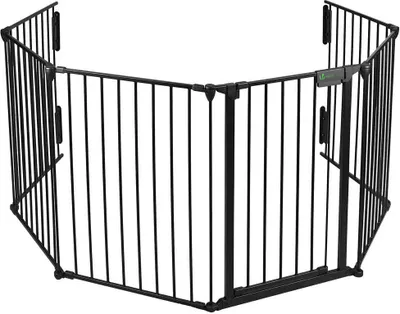 Produktbild von VOUNOT® Kaminschutzgitter Metall, 6 Elemente Konfigurationsgitter Faltbar, 360 x 75 cm, Schwarz