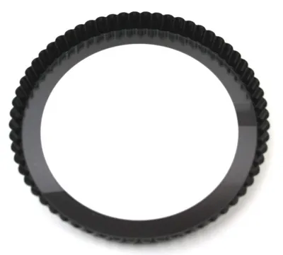 Tarteform 28 cm, antihaftbeschichtet, mit Glasboden, schwarz