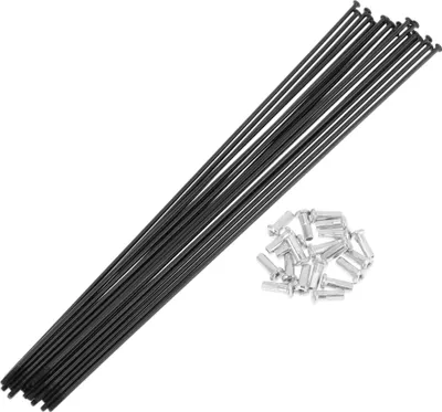 Produktbild von 20 Set 14G Gerade Zug Fahrradspeichen 221mm Gerade Zug Fahrradrad Speichen Kohlenstoffstahl Schwarz