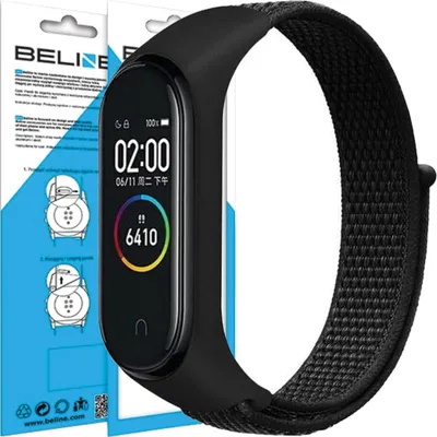 Immagine prodotto di Beline Mi Band 7/6/5/4/3 Nylonloop Strap Nero/Nero