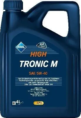 Produktbild von ARAL HighTronic M für 5W-40 4 Liter Motoröl Motorenöl Longlife-01 226.5 229.3 229.5 A40 RN0700 RN0710 502 00 505 00 Öl