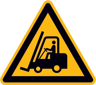 Produktbild von Warnschild Alu gepr Flurförderzeuge SL400mm