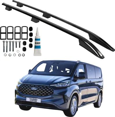 Produktbild von Dachreling FORD Transit Tourneo Custom L2 LANG ab 2023 FARBE SCHWARZ