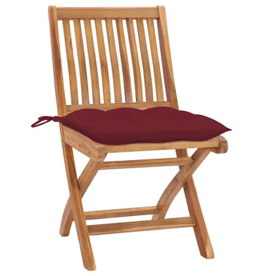 Immagine prodotto di Sedie da giardino pieghevoli con cuscini 8 pz. Legno massiccio di teak