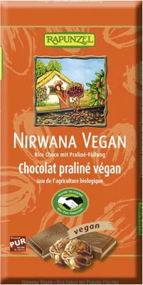 Obrázok produktu pre POKRÝVAČKA ČOKOLÁDA S PRALINOVOU NÁPLŇOU NIRWANA100 g - RAPUNZEL