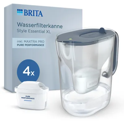 Produktbild von BRITA Wasserfilter Kanne MAXTRA Style Essential XL inkl. 4x Pure Performance, KI-generiertes Bild