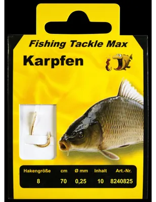 Produktbild von FTM Angelhaken Karpfen Haken gebunden 8 Ø 0,25 mm