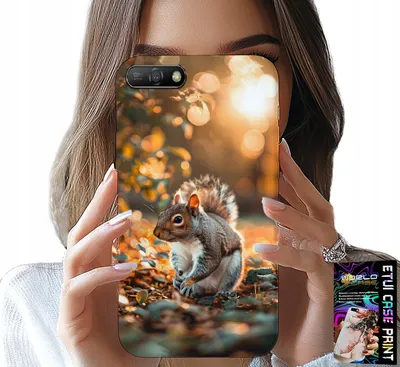 Obrázok produktu pre Puzdro Pre Huawei Y6 2018 - Roztomilá Veverička, Puzdro S Vlastným Motívom