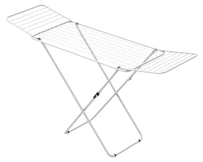 Produktbild von Wäscheständer - Kleiderstange - Wäschetrockner - Verriegelbare Flügel - 18 Meter Trockenlänge - Weiß