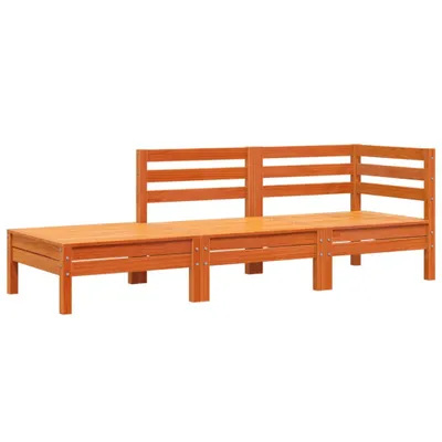 Produktbild von vidaXL Gartensofa 3-Sitzer Wachsbraun Massivholz Kiefer