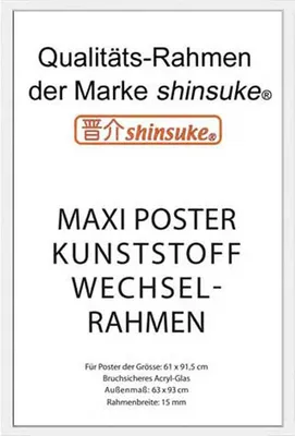 Produktbild von Rahmen Maxi 61x91,5 cm - Wechselrahmen - Kunststoff weiss