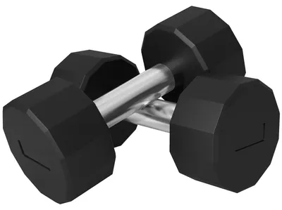 Immagine prodotto di Set 2 Manubri Palestra 12 kg Pesi esagonali Manico in Acciaio Nero