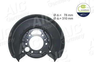 Produktbild von AIC Spritzblech Bremsscheibe passend für MERCEDES-BENZ G-Klasse SUV (W463) Hinten Links 55097 Ankerblech