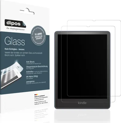 Produktbild von 2x Schutzfolie für Amazon Kindle Paperwhite Signature Edition 11.Gen matt - Anti-Shock 9H Folie dipos Glass Kunststoffglas