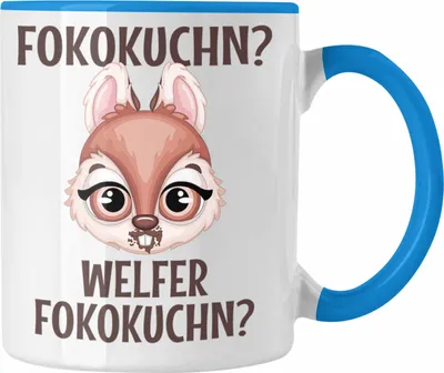 Produktbild von Trendation - Fofokuchen Welcher Fofokuchn Tasse Lustiger Spruch Geschenk (Blau)