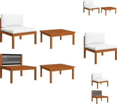 Produktbild von vidaXL 2-tlg. Garten-Lounge-Set mit Auflagen Massivholz Akazie -  Gartensofaelemente