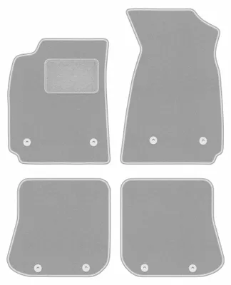Obrázok produktu pre Velúrové autokoberce pre: Audi A4 B5 FL 1999-2001 (sedan/kombi) – sada 4 ks, sivé, na mieru – Wielganizator OSLO