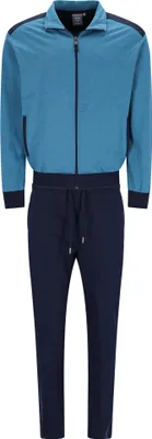 Produktbild von hajo Herren Hausanzug, lang - Soft Sweat, Zip-Jacke, Baumwoll-Mix Blau XL