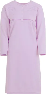 Produktbild von Thermo Nachthemd - uni mit Stickerei, Farbe:blau, Größe:XL