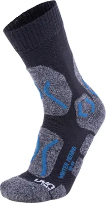 Produktbild von UYN Trekkingsocken Winter Wolle Herren anthrazit melange/petrol blue 42-44